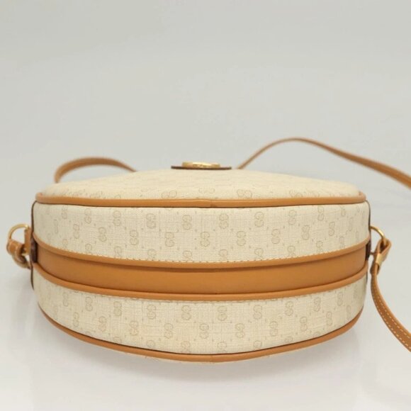 GUCCI Micro GG Supreme Shoulder Bag PVC Beige Gold 007 115 0088 Auth BA3970 - Picture 5 of 16